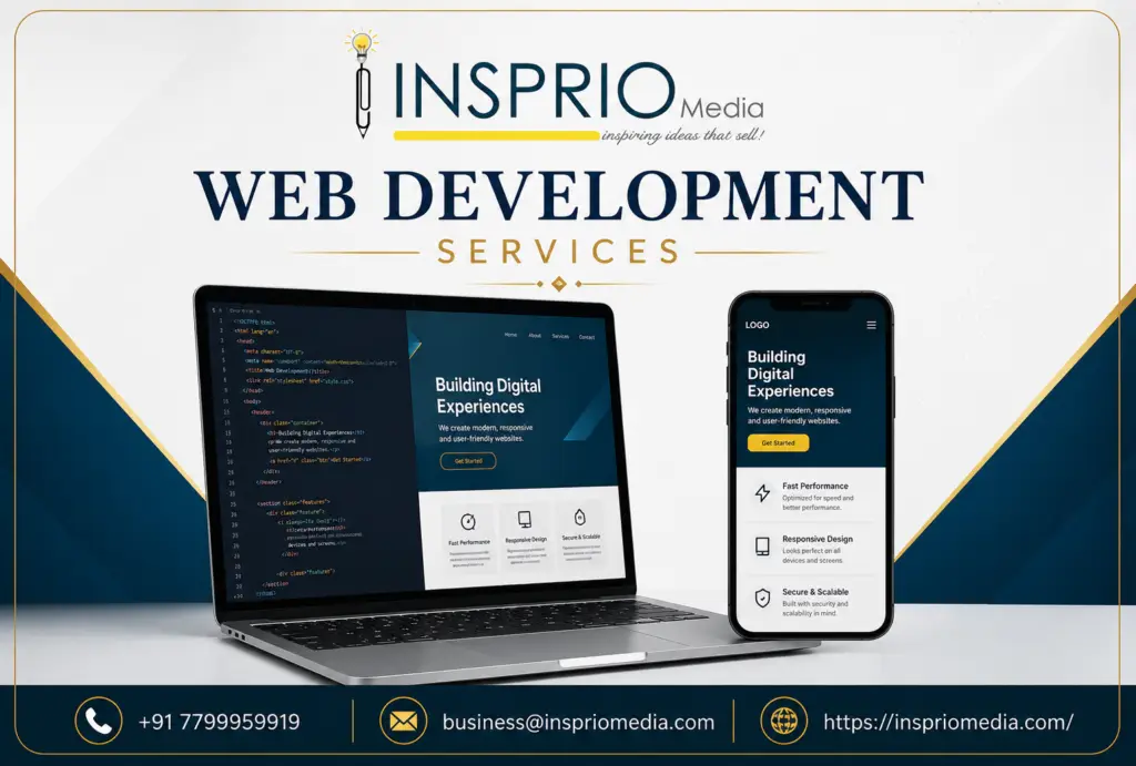Web Development Services for responsive website design, custom website development, eCommerce solutions, and SEO-friendly websites by Insprio Media