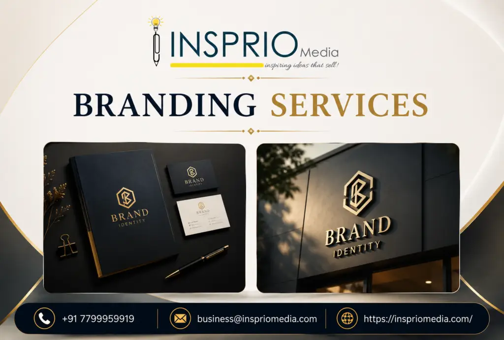 Branding Services for businesses including logo design, brand identity, stationery design, and marketing materials by Insprio Media
