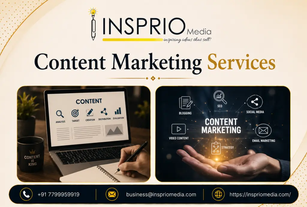 Professional Content Marketing Services by Insprio Media for SEO, lead generation, brand awareness, and business growth