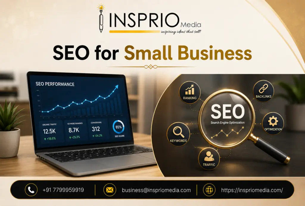 SEO for Small Business strategy including keyword research, local SEO, website optimization and Google rankings