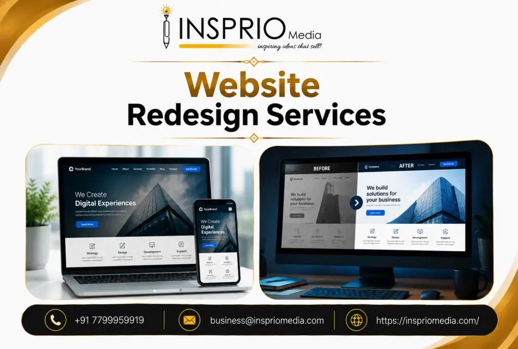 Website Redesign Services by Insprio Media for modern, responsive and high-performing business websites