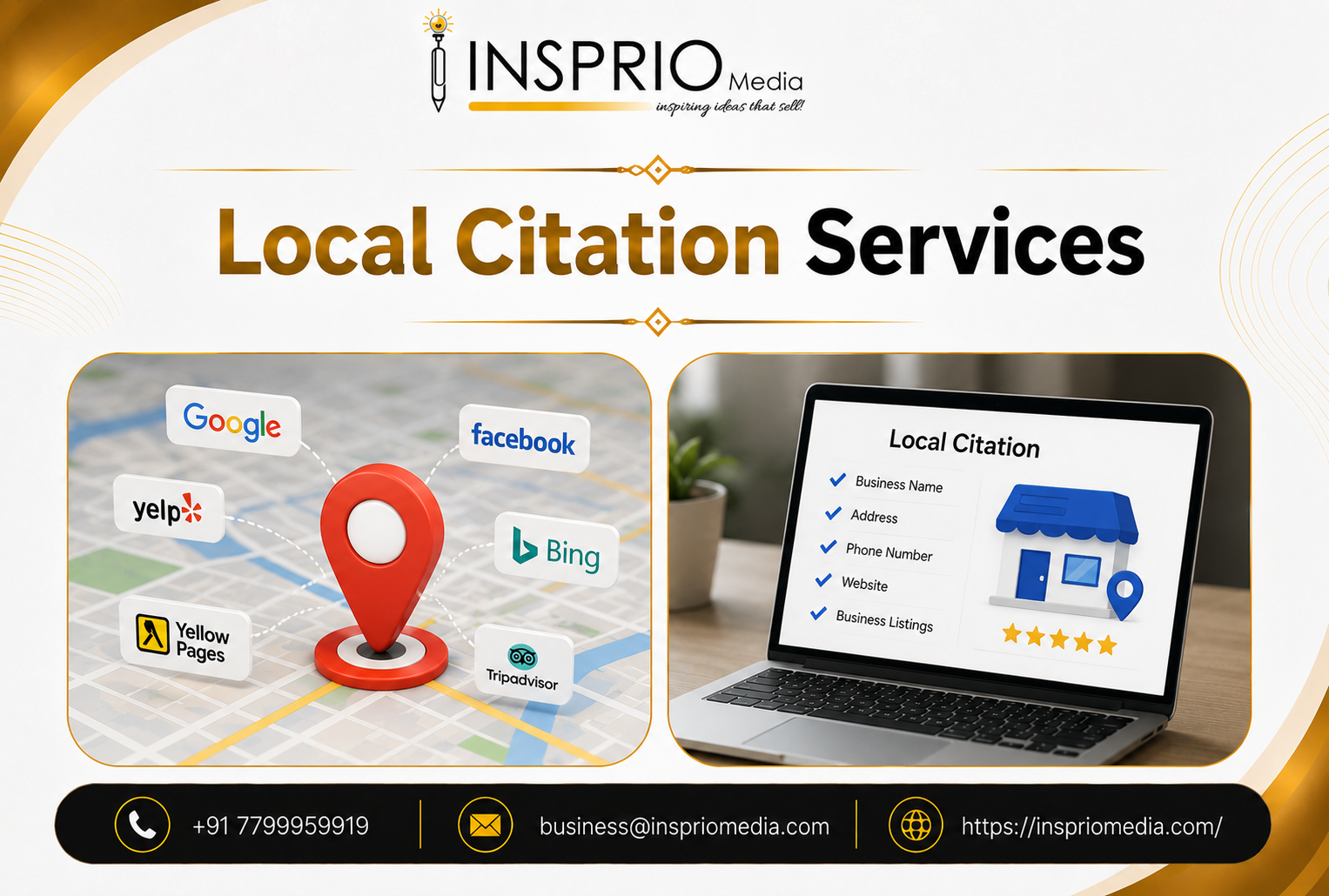Local business citation listings across maps, directories and search platforms