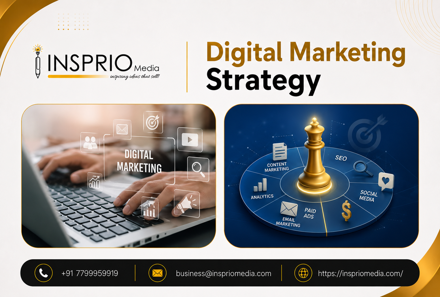 Digital marketing experts planning an integrated online growth campaign