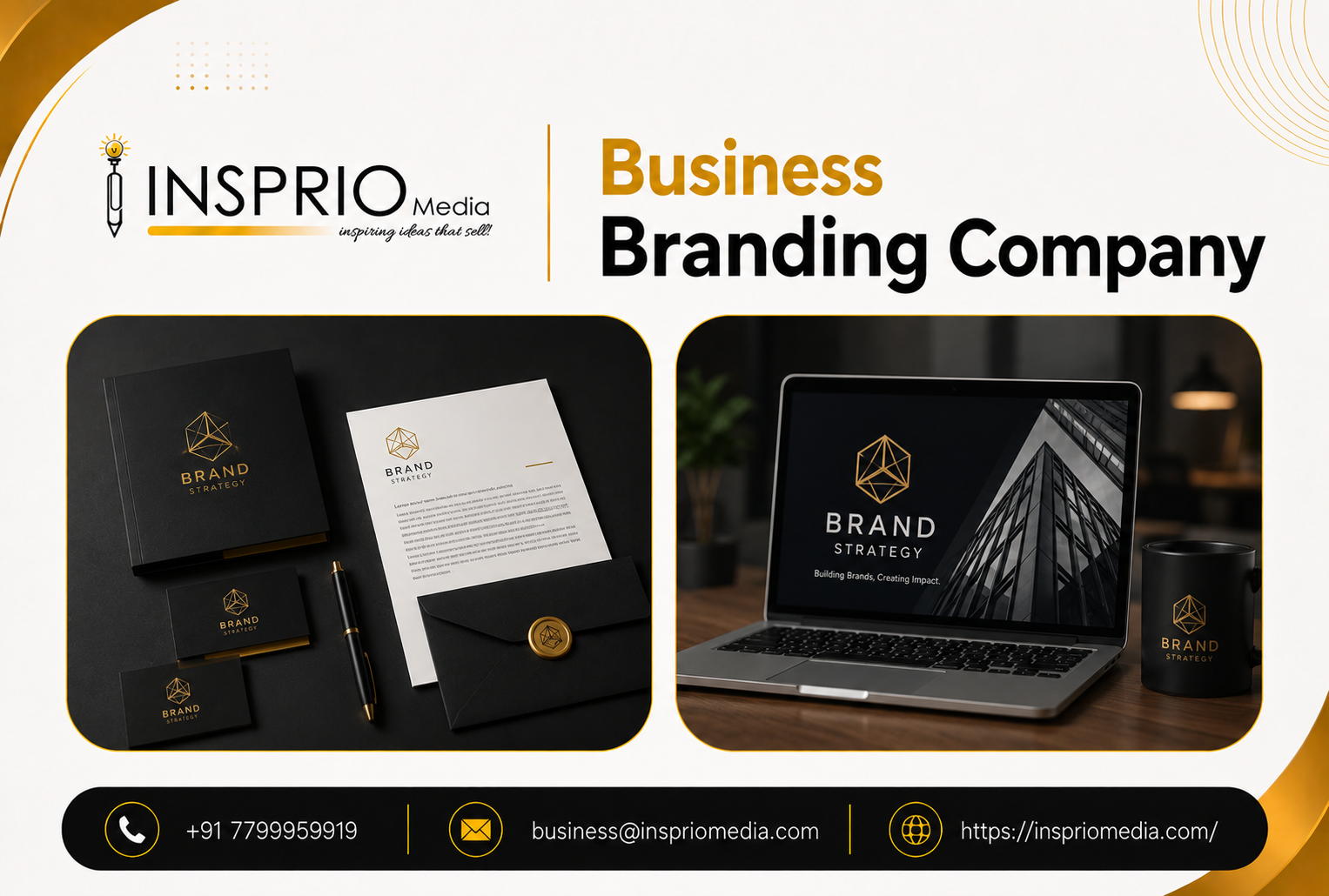 Professional business branding strategy and corporate identity services by Insprio Media