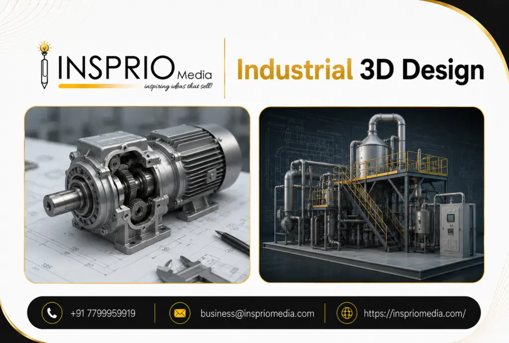 Industrial 3D Design services for realistic product modelling and visualization by Insprio Media