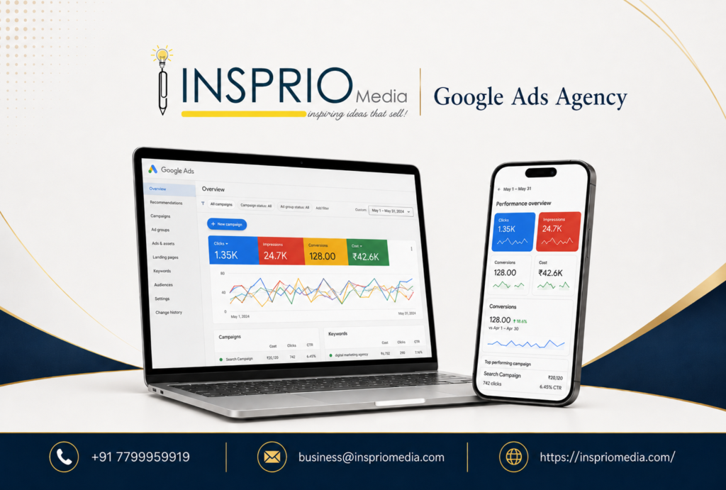 Google Ads Agency managing paid search campaigns, leads and business growth