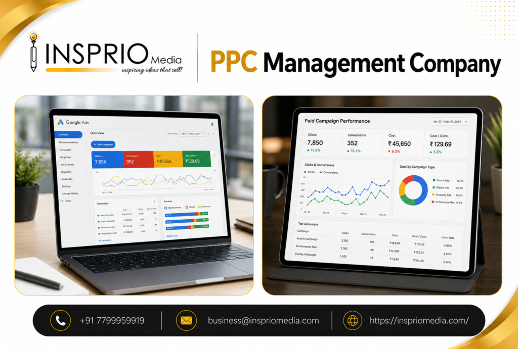PPC Management Company managing Google Ads campaigns and paid advertising performance