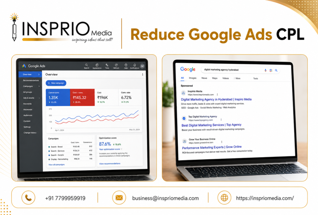 Reduce Google Ads CPL with better targeting, landing pages, bidding and conversion optimization