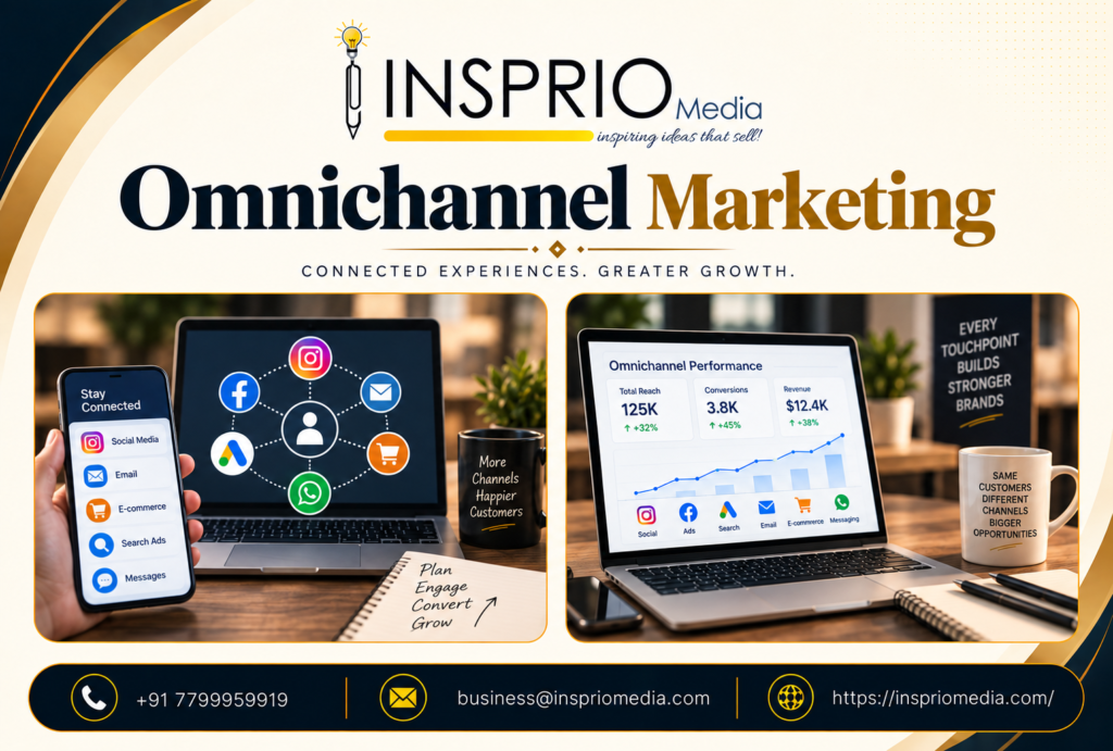 Omnichannel Marketing strategy connecting digital and offline customer touchpoints for businesses