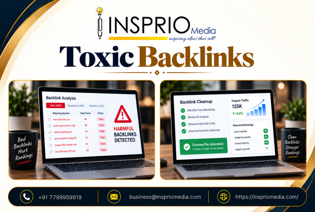 Toxic Backlinks audit and removal strategy for improving website SEO