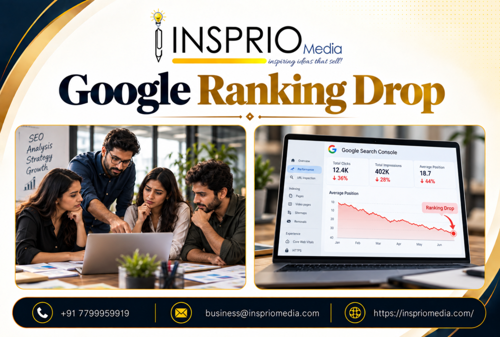 SEO expert analyzing a Google Ranking Drop and website recovery strategy