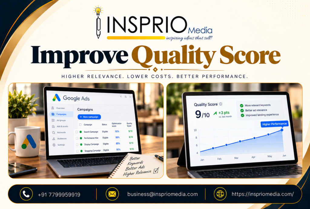 How to Improve Google Ads Quality Score with better ad relevance, expected CTR and landing page experience